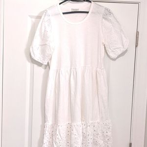 Beautiful-White Cotton Dress